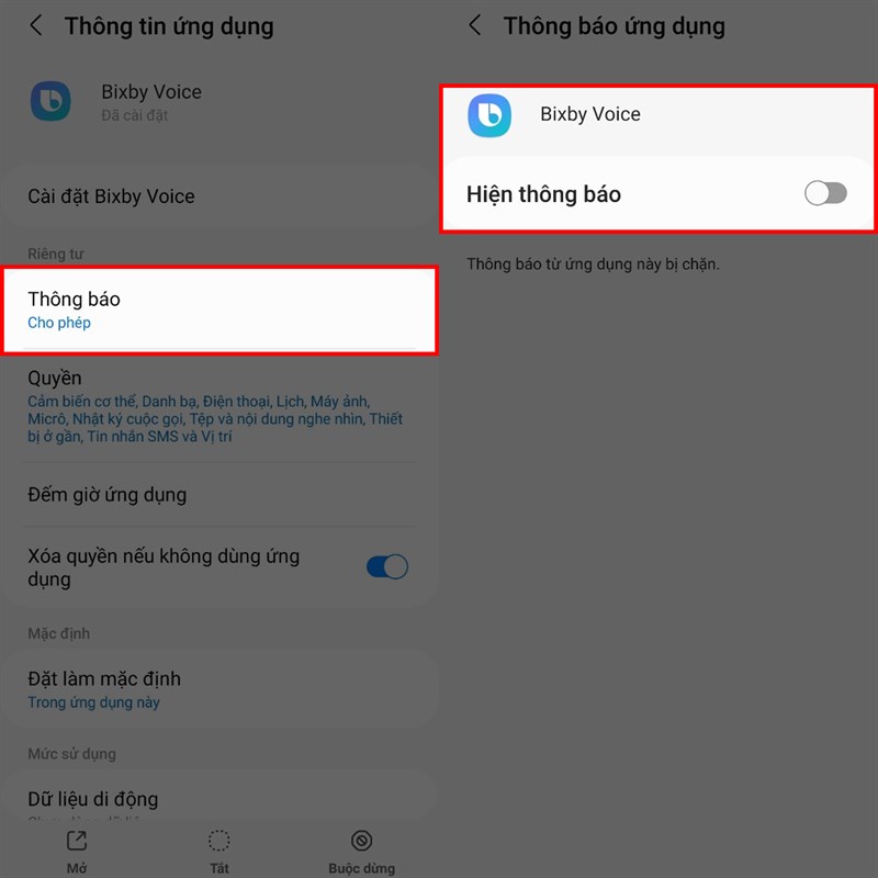 Hướng dẫn tắt thông báo ứng dụng trên điện thoại Samsung